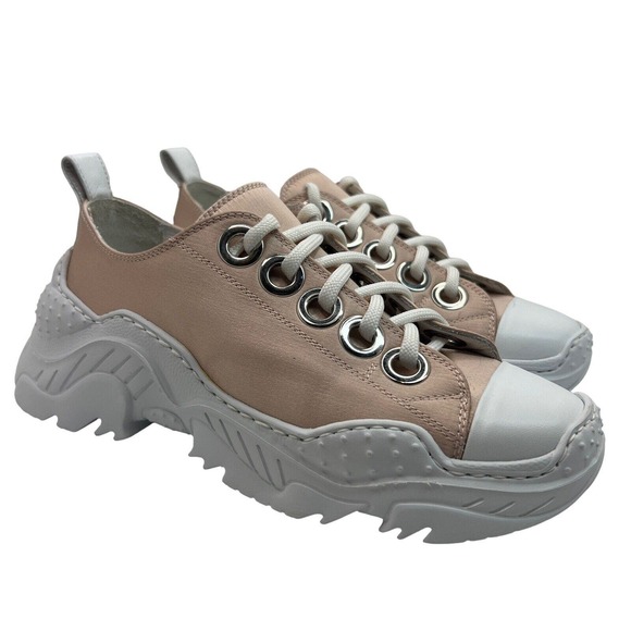 Nº21 Billy Satin Sneaker In Neutral Size 37